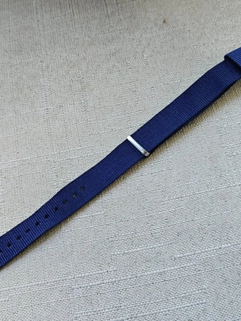 Navy Blue Canvas Strap for Watches Replacement Wristwatch Band Size Unbranded